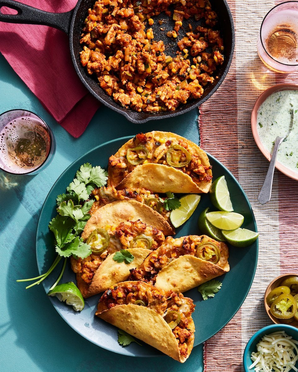 baked chicken tacos from the Ambitious Kitchen Cookbook on a plate