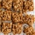 healthy apple pie bars on parchment paper