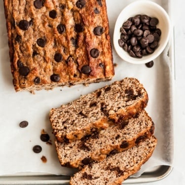 Paleo coconut flour banana bread sliced