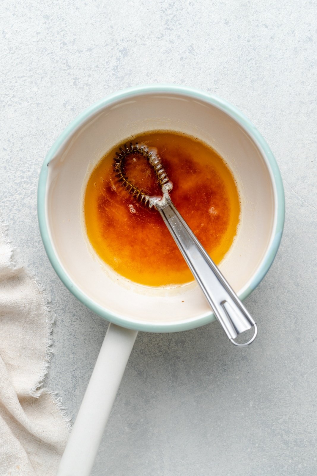 making brown butter in a saucepan