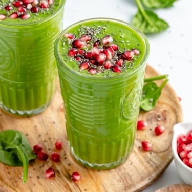 two immune boosting wellness smoothies in glasses