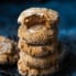 healthy ginger molasses cookies in a stack