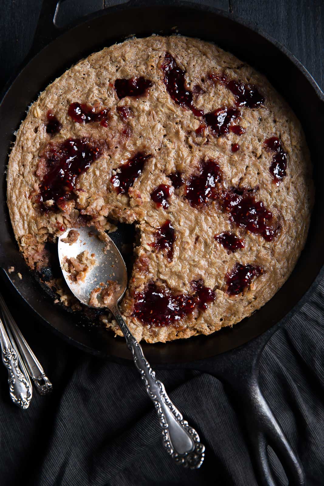 Peanut Butter and Jelly Baked Oatmeal