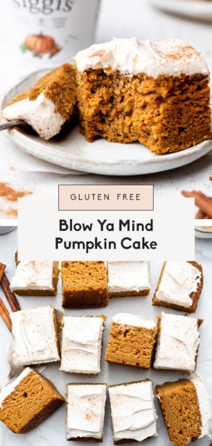 collage of healthy pumpkin cake