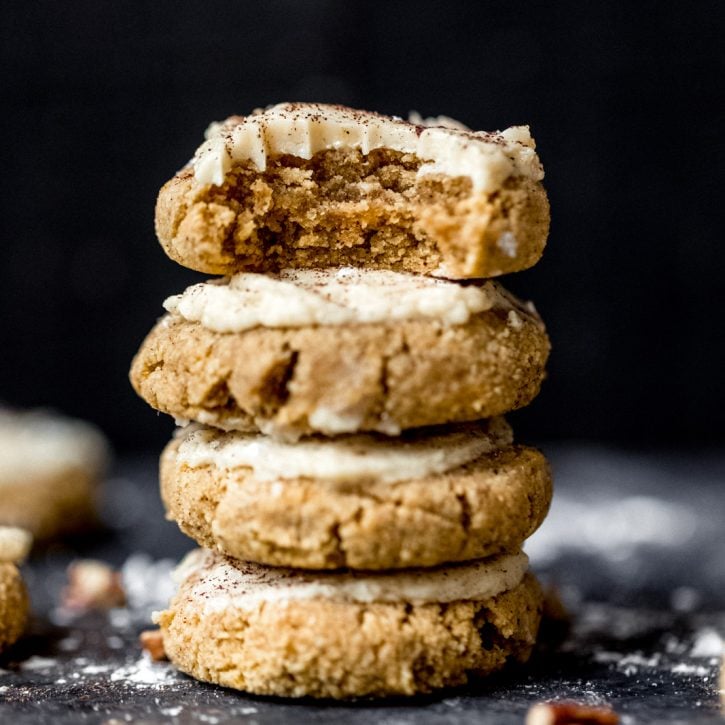 pumpkin cookies stacked