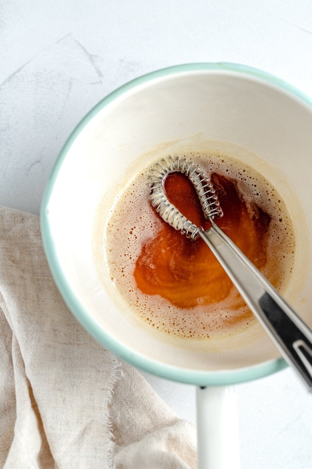 browning butter in a pan for butternut squash muffins