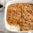 pear baked oatmeal in a baking dish