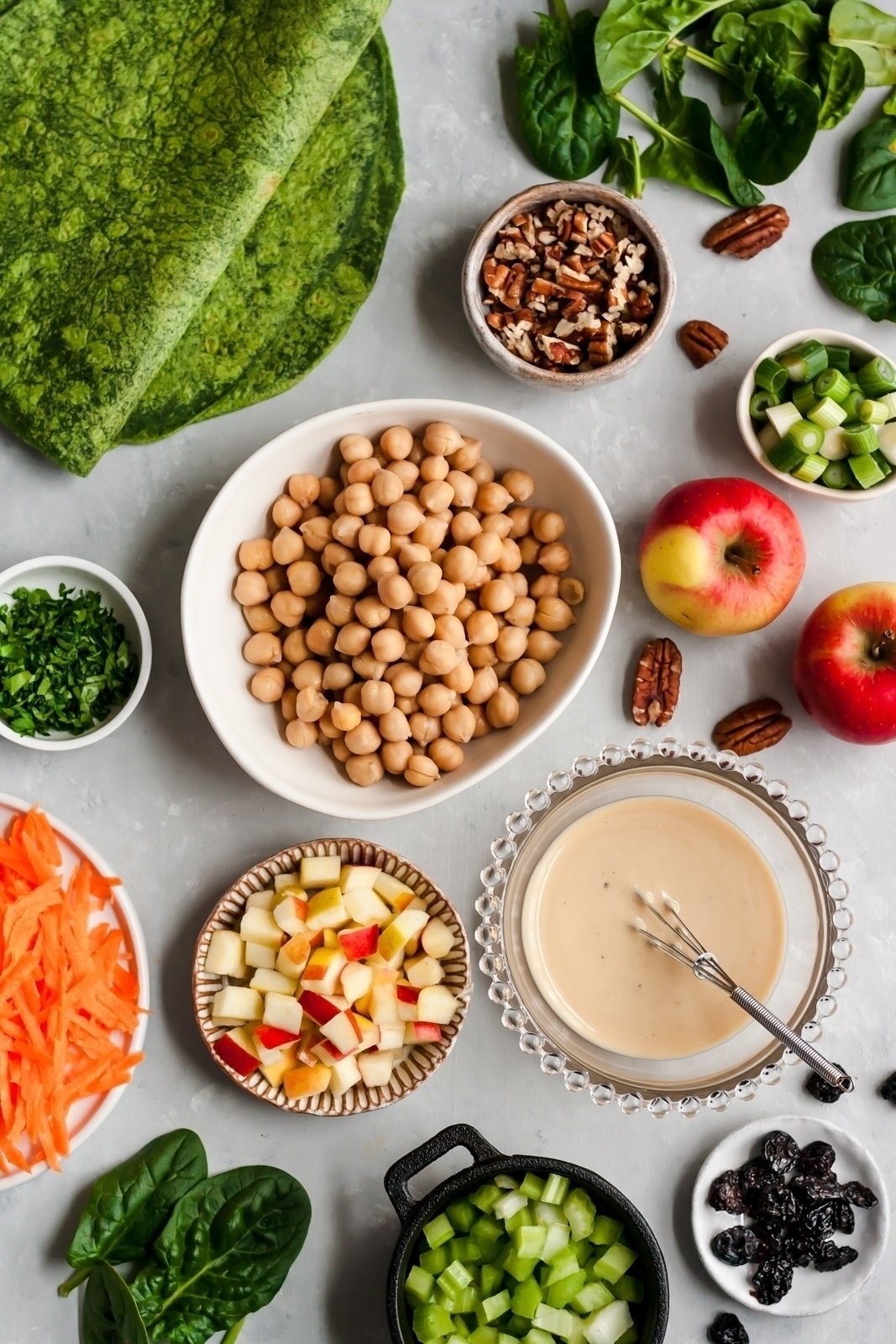 vegan apple chickpea salad ingredients