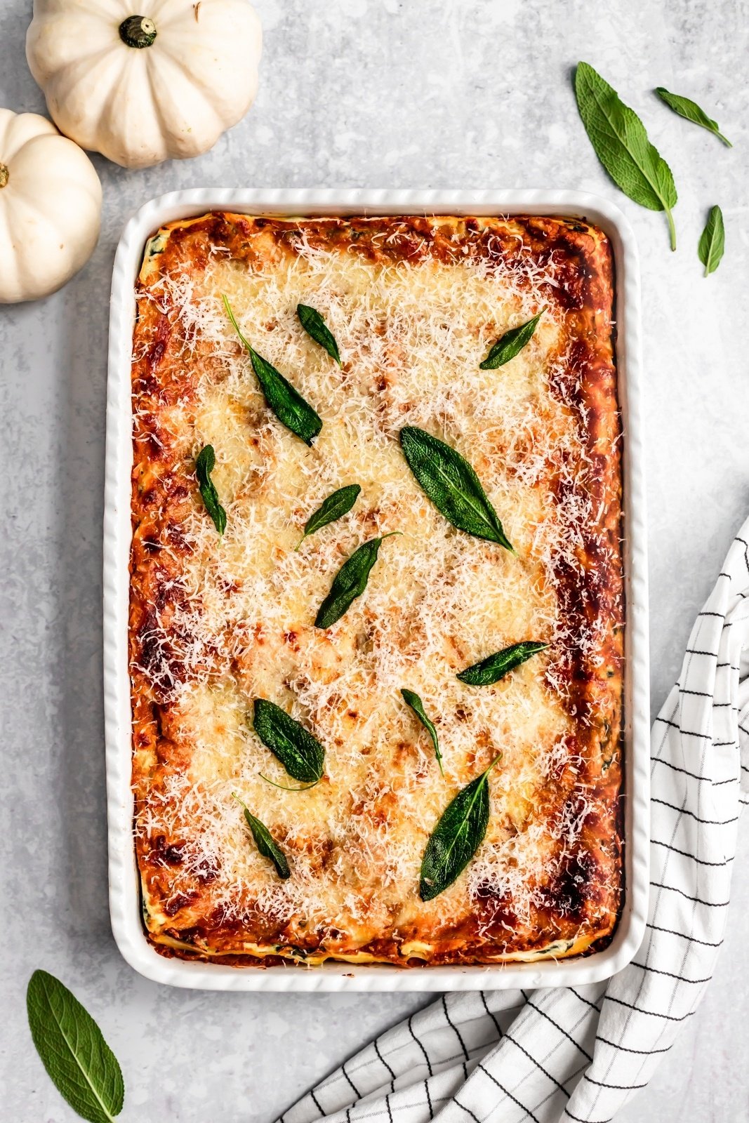 pumpkin lasagna in a pan