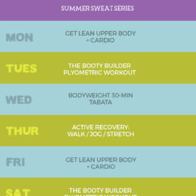 Week 2 Summer Sweat Series Workout Plan graphic